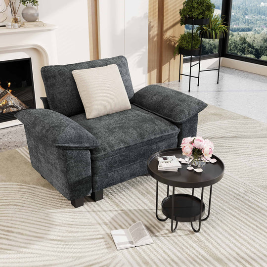 Cloud Modular Deep Seat Sofa, Chenille or Corduroy Sectional Couch with Removable Arms, 1–4 Seater