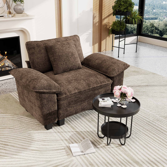 Cloud Modular Deep Seat Sofa, Chenille or Corduroy Sectional Couch with Removable Arms, 1–4 Seater