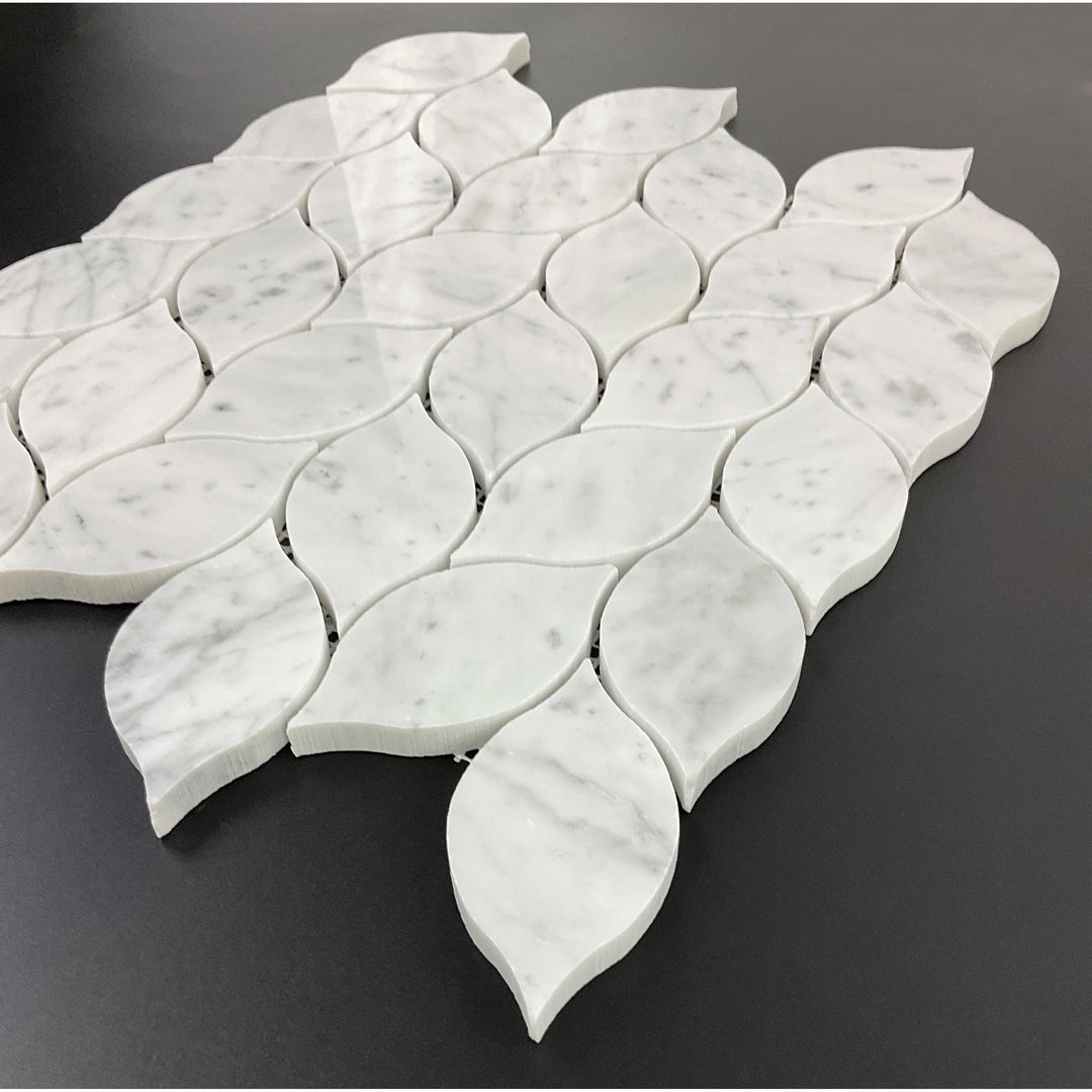 Marble Leaf Pattern Wall & Floor Mosaic Tiles