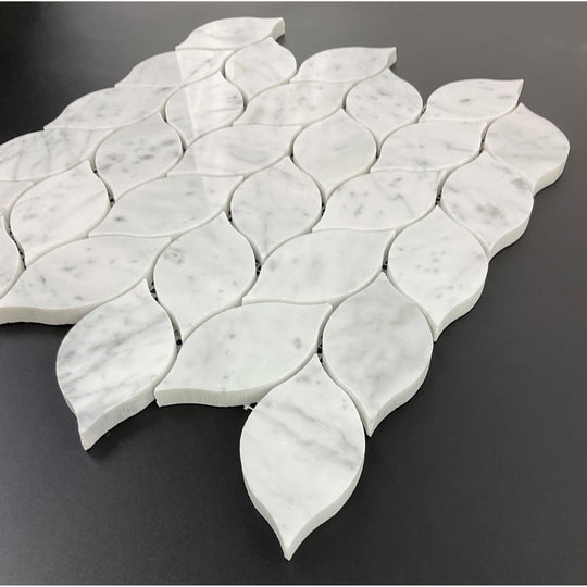 Marble Leaf Pattern Wall & Floor Mosaic Tiles