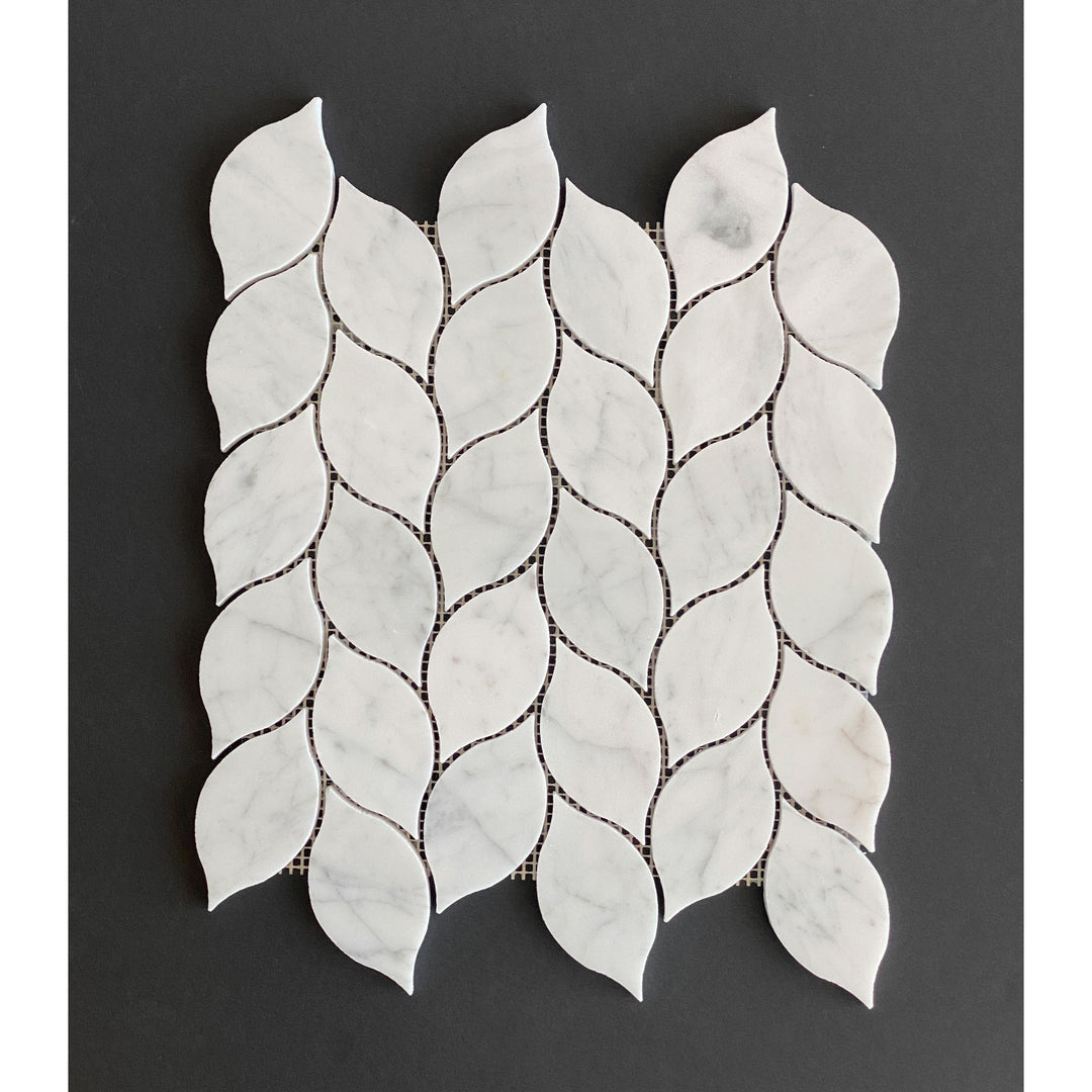 Marble Leaf Pattern Wall & Floor Mosaic Tiles