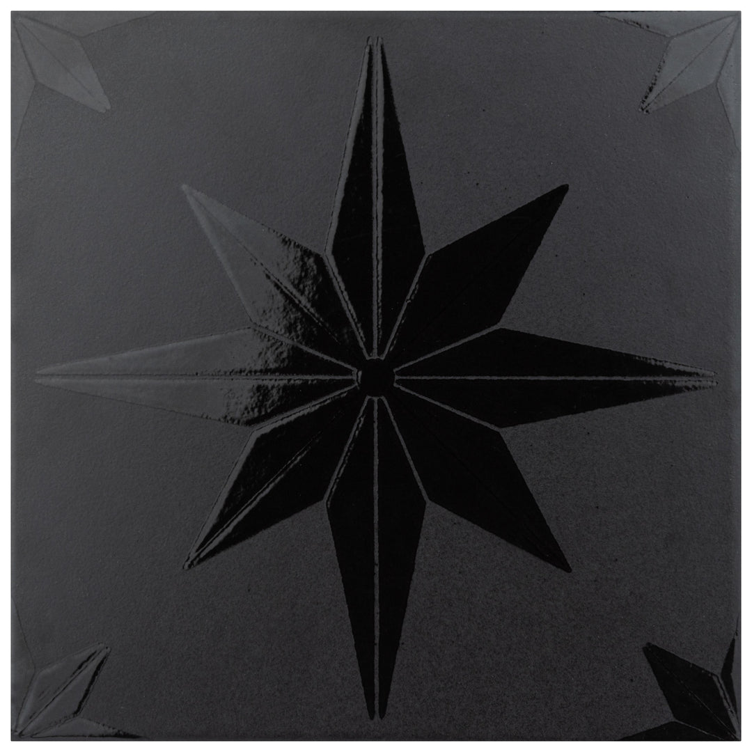 Stella Lustre Midnight 9-3/4" X 9-3/4" Porcelain Wall Tile