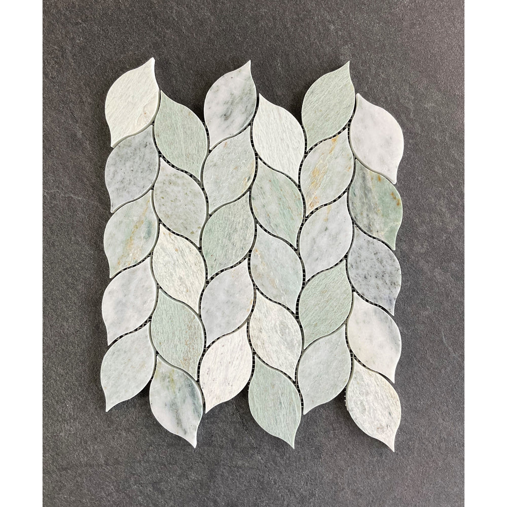 Marble Leaf Pattern Wall & Floor Mosaic Tiles