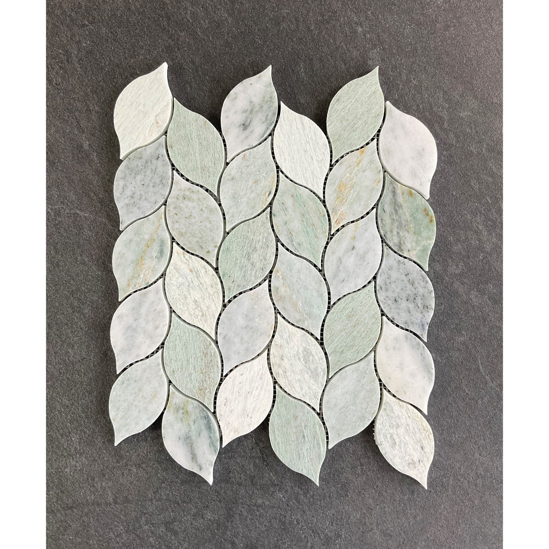 Marble Leaf Pattern Wall & Floor Mosaic Tiles