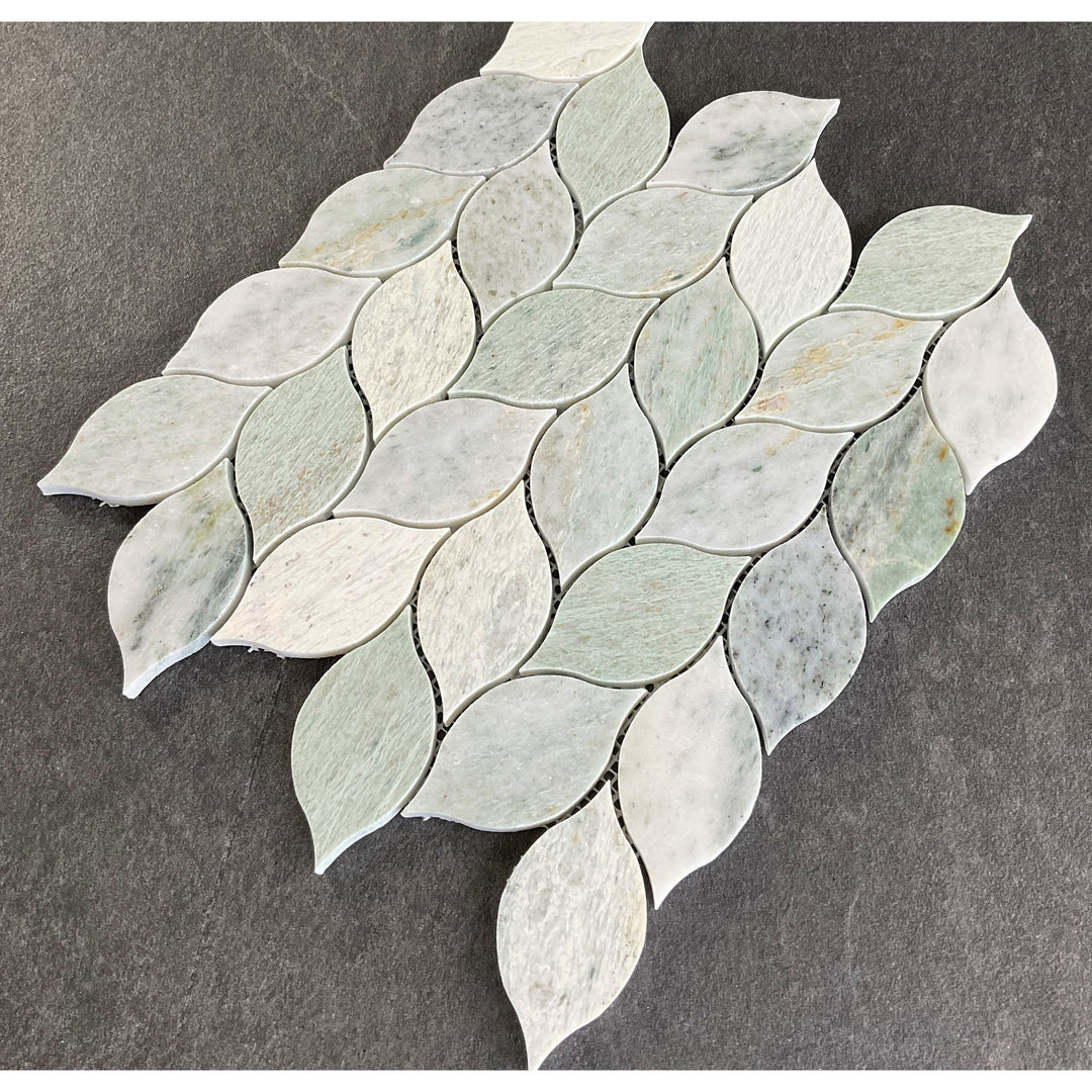 Marble Leaf Pattern Wall & Floor Mosaic Tiles