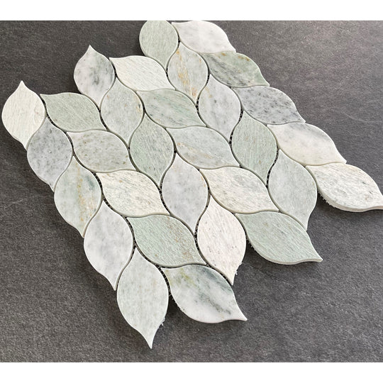 Marble Leaf Pattern Wall & Floor Mosaic Tiles