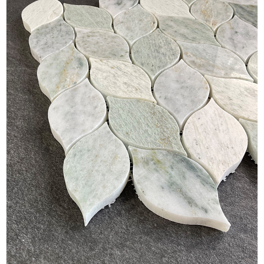 Marble Leaf Pattern Wall & Floor Mosaic Tiles