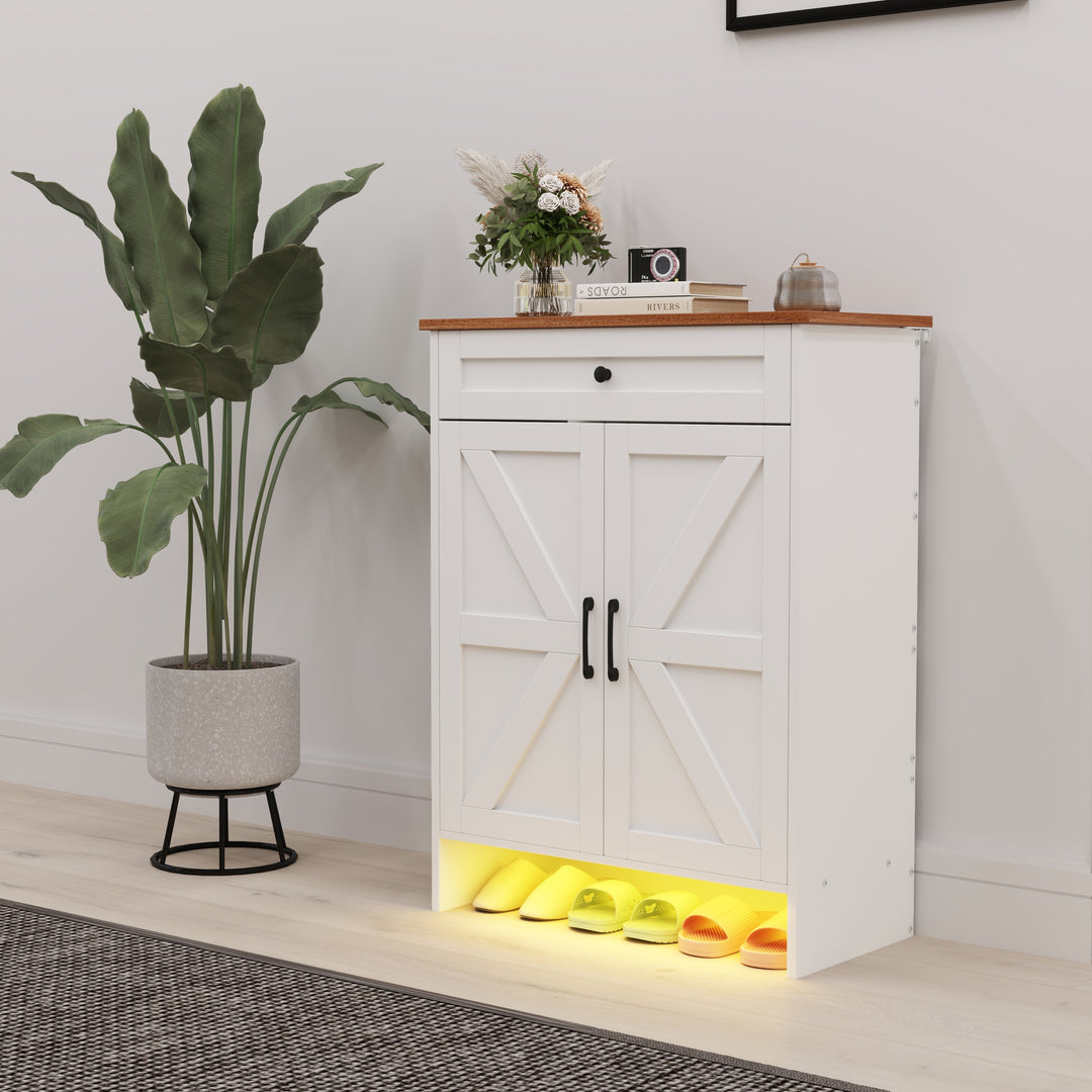 Shoe Storage Cabinet with Drawers Entryway Shoe Storage