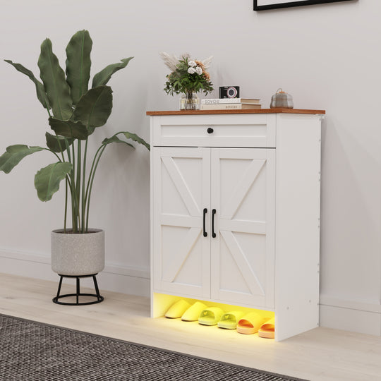 Shoe Storage Cabinet with Drawers Entryway Shoe Storage
