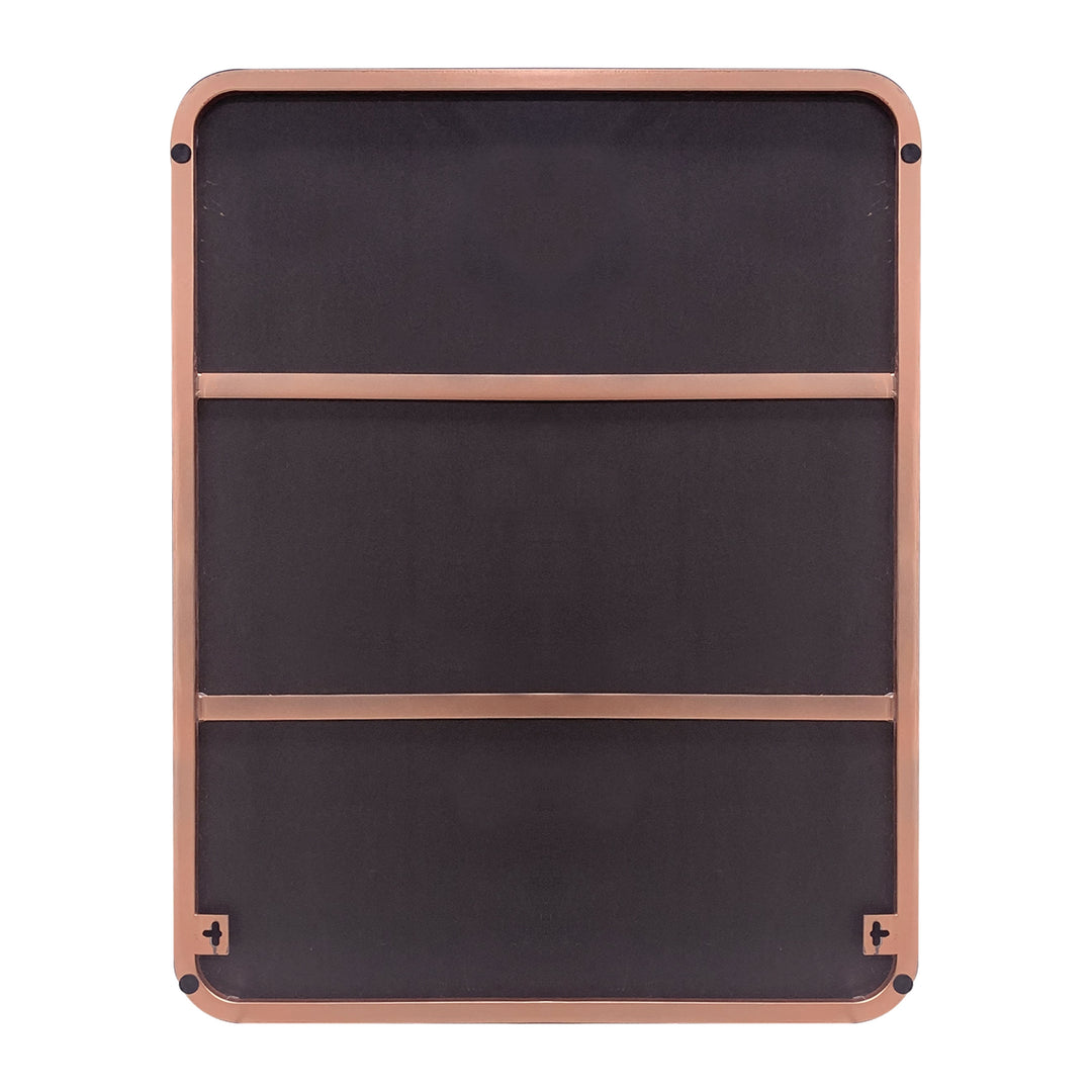 Modern Rounded Rectangle Metal Frame Wall Mirror