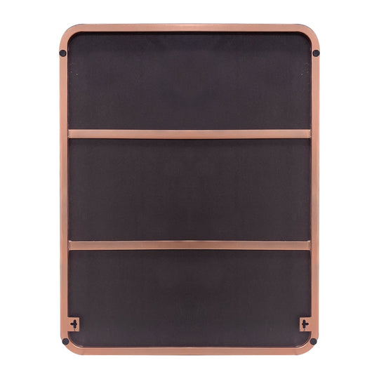 Modern Rounded Rectangle Metal Frame Wall Mirror