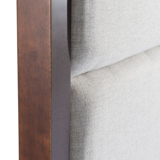 Modrest Manhattan Contemporary Canopy Brown Oak Bed