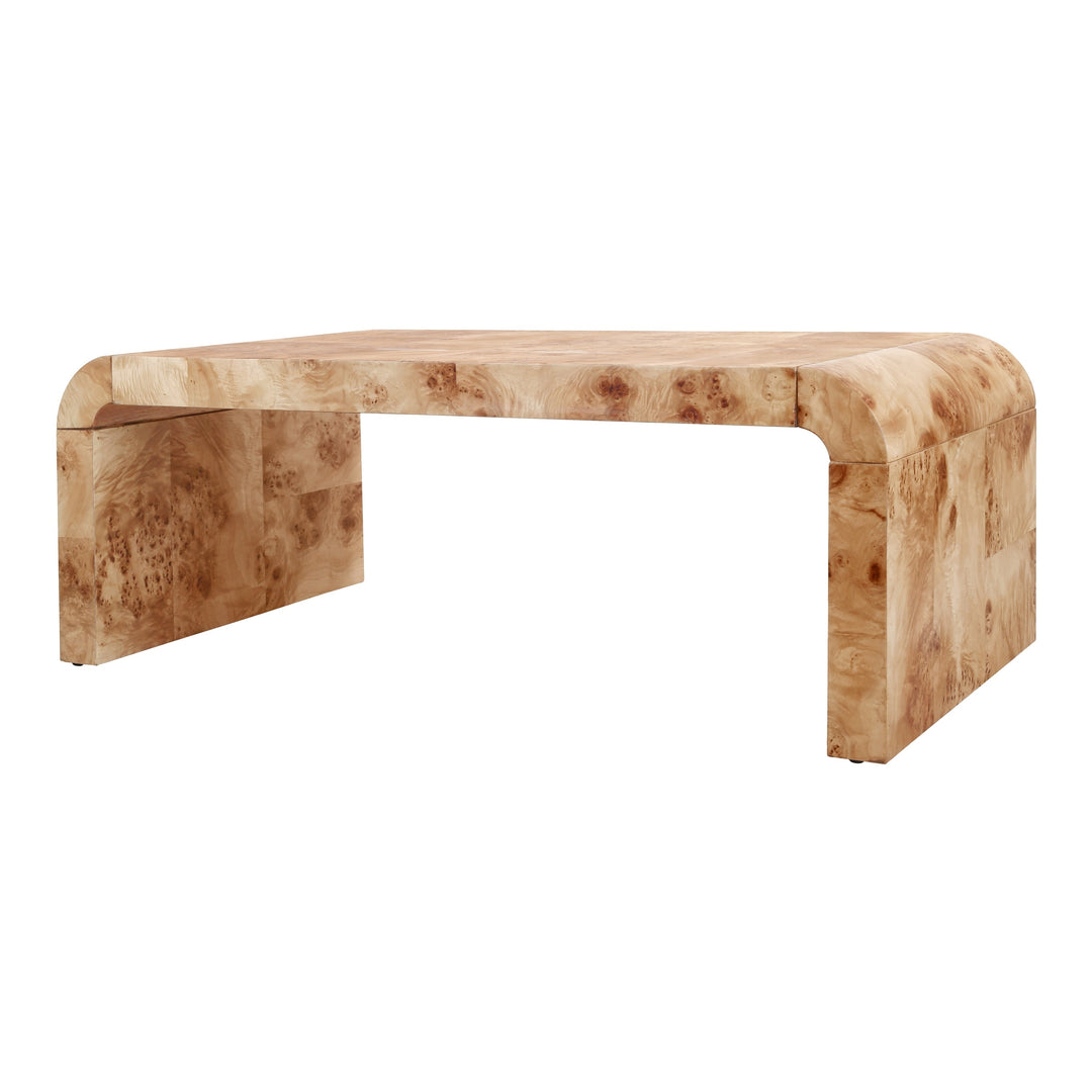 NPD Furniture Adriel Burl Wood Coffee Table