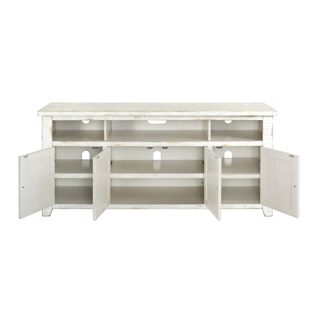 Nantucket 65-Inch Wide Solid Wood TV Stand with Storage