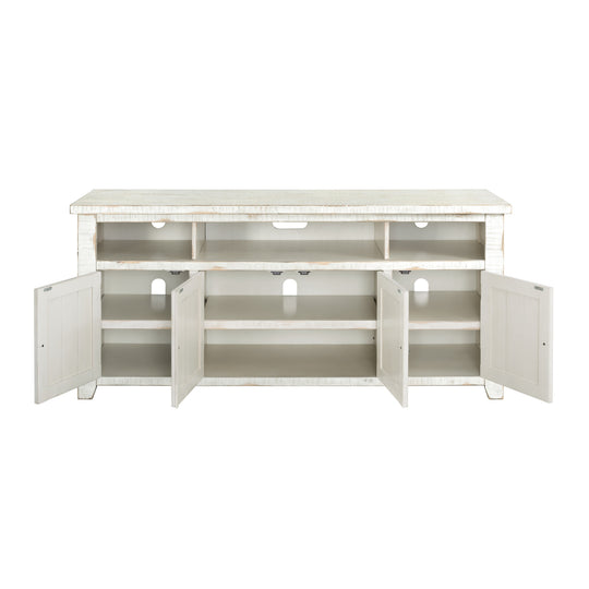 Nantucket 65-Inch Wide Solid Wood TV Stand with Storage