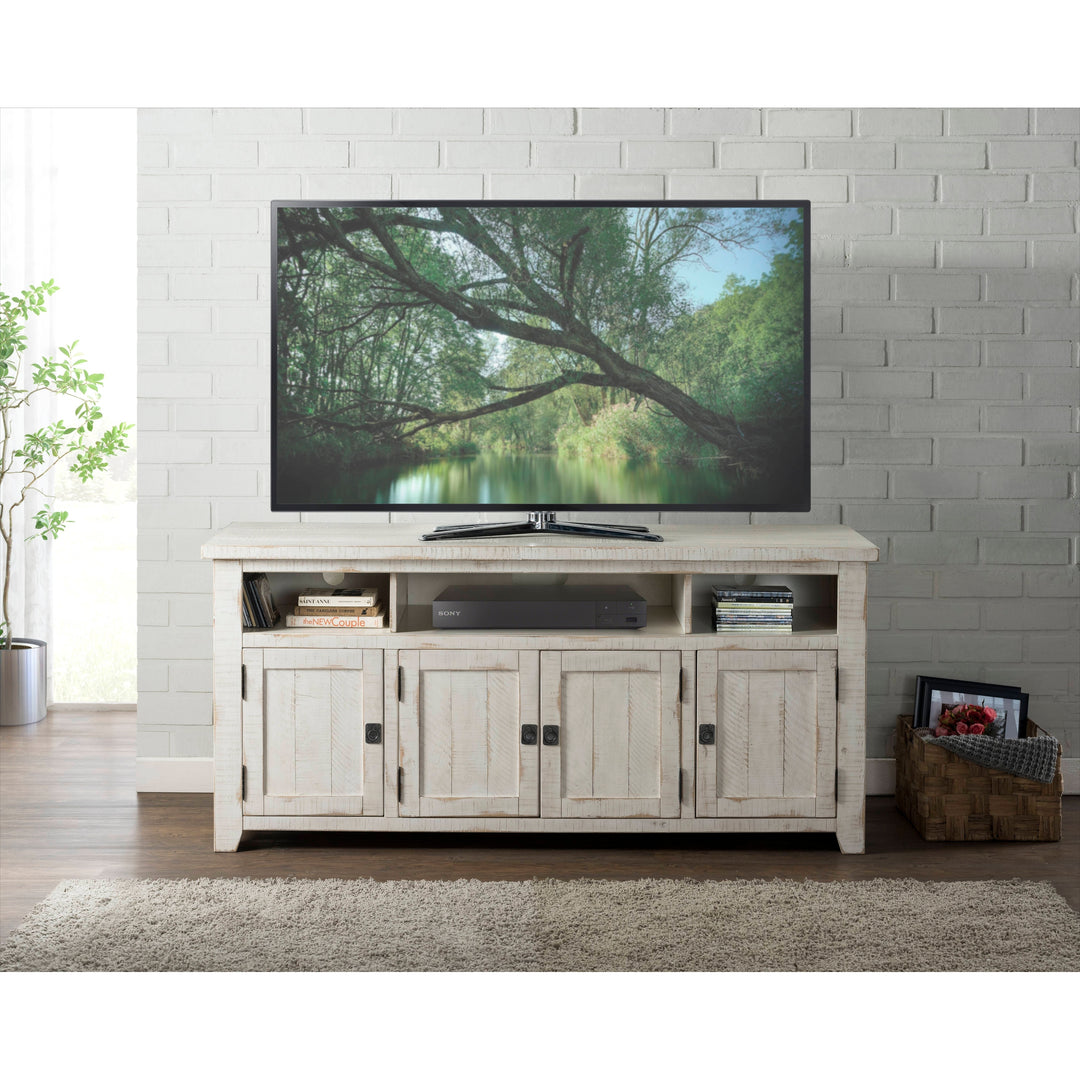 Nantucket 65-Inch Wide Solid Wood TV Stand with Storage