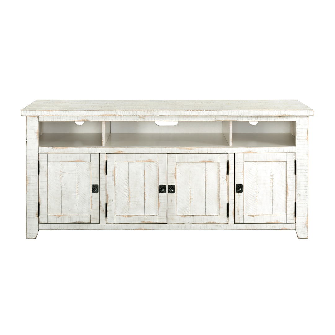 Nantucket 65-Inch Wide Solid Wood TV Stand with Storage