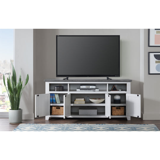 Nantucket 65-Inch Wide Solid Wood TV Stand with Storage