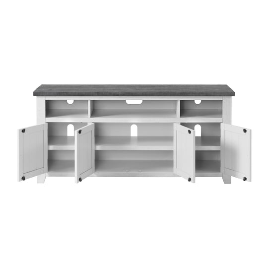 Nantucket 65-Inch Wide Solid Wood TV Stand with Storage
