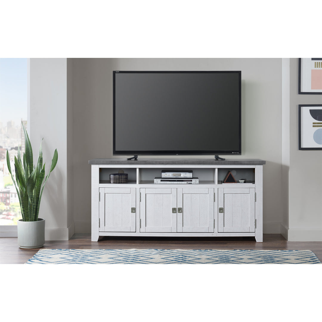 Nantucket 65-Inch Wide Solid Wood TV Stand with Storage