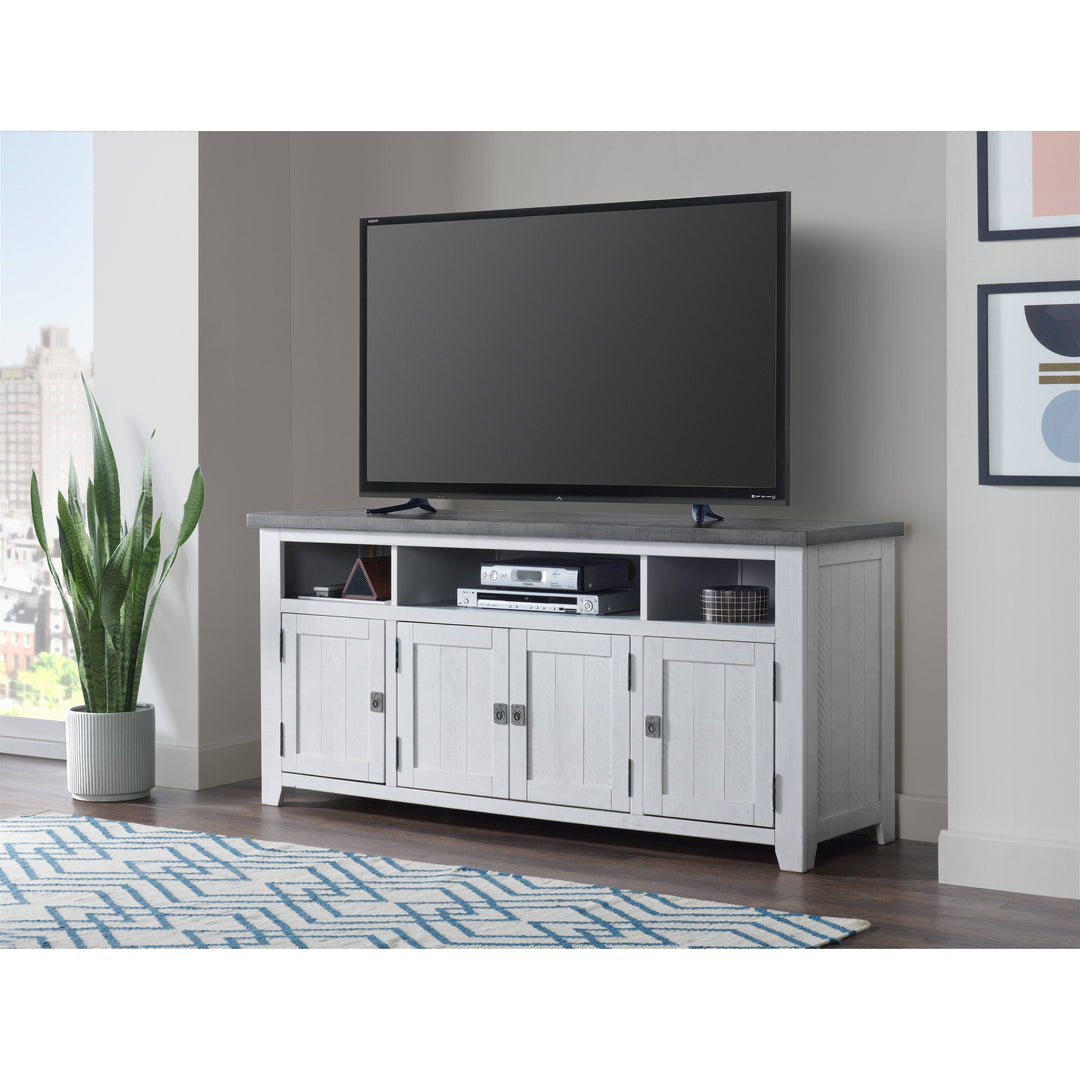 Nantucket 65-Inch Wide Solid Wood TV Stand with Storage
