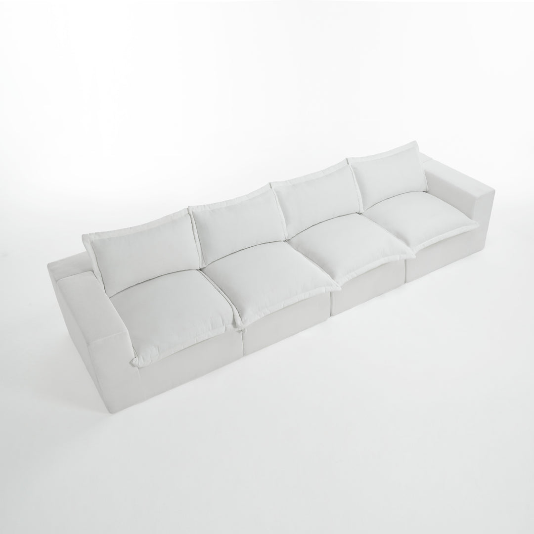 No Assembly Chenille Modular Sectional Sofa Comfy Cloud Couch