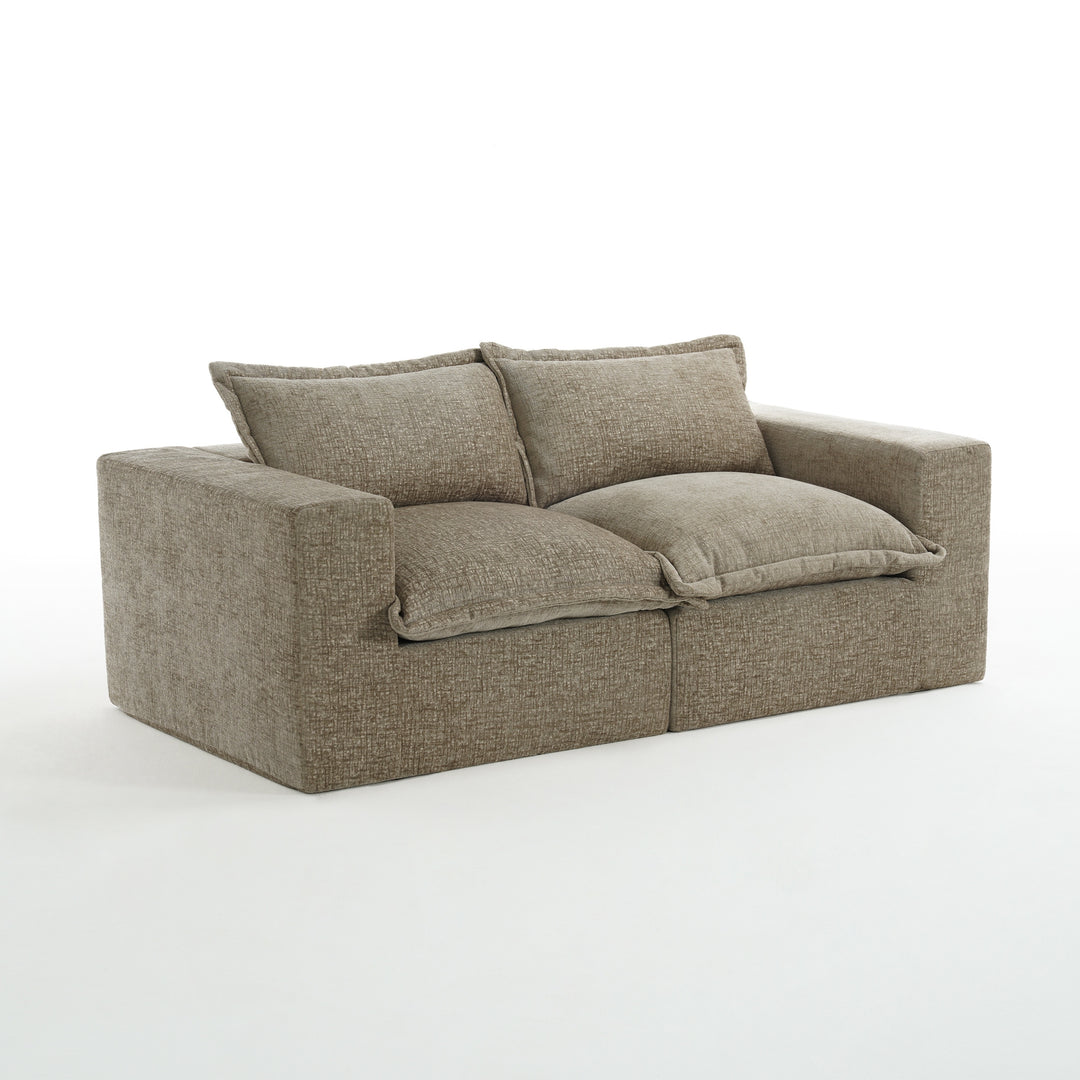 No Assembly Chenille Modular Sectional Sofa Comfy Cloud Couch