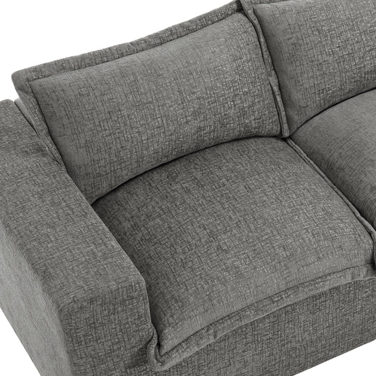 No Assembly Chenille Modular Sectional Sofa Comfy Cloud Couch