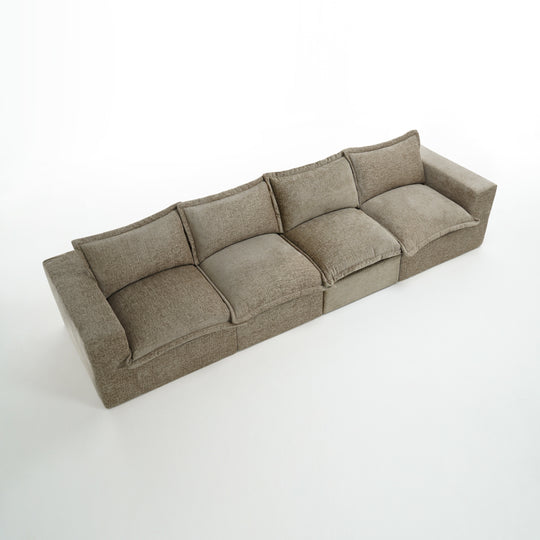 No Assembly Chenille Modular Sectional Sofa Comfy Cloud Couch