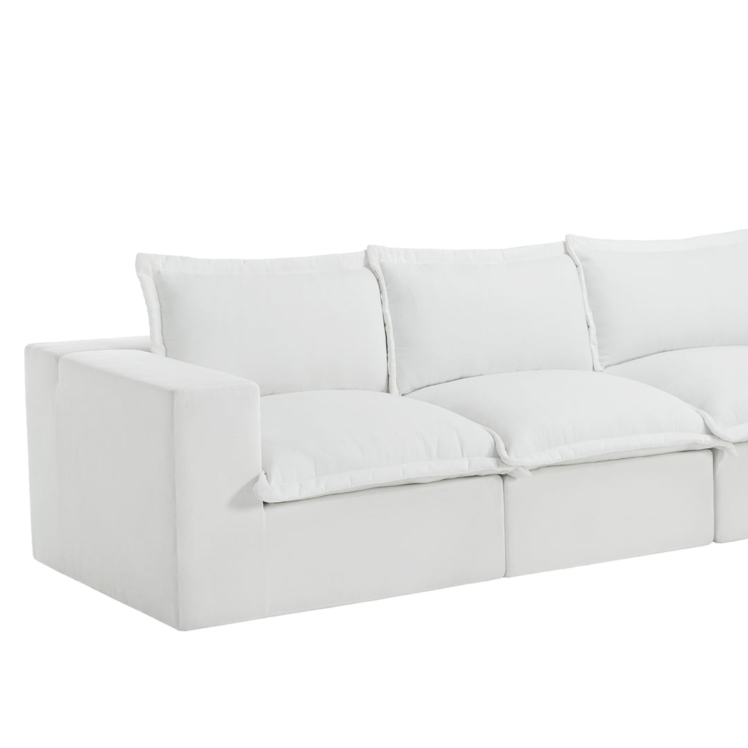 No Assembly Chenille Modular Sectional Sofa Comfy Cloud Couch