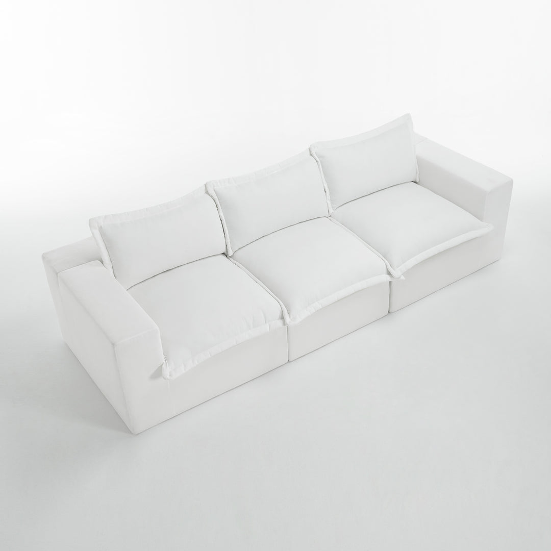 No Assembly Chenille Modular Sectional Sofa Comfy Cloud Couch