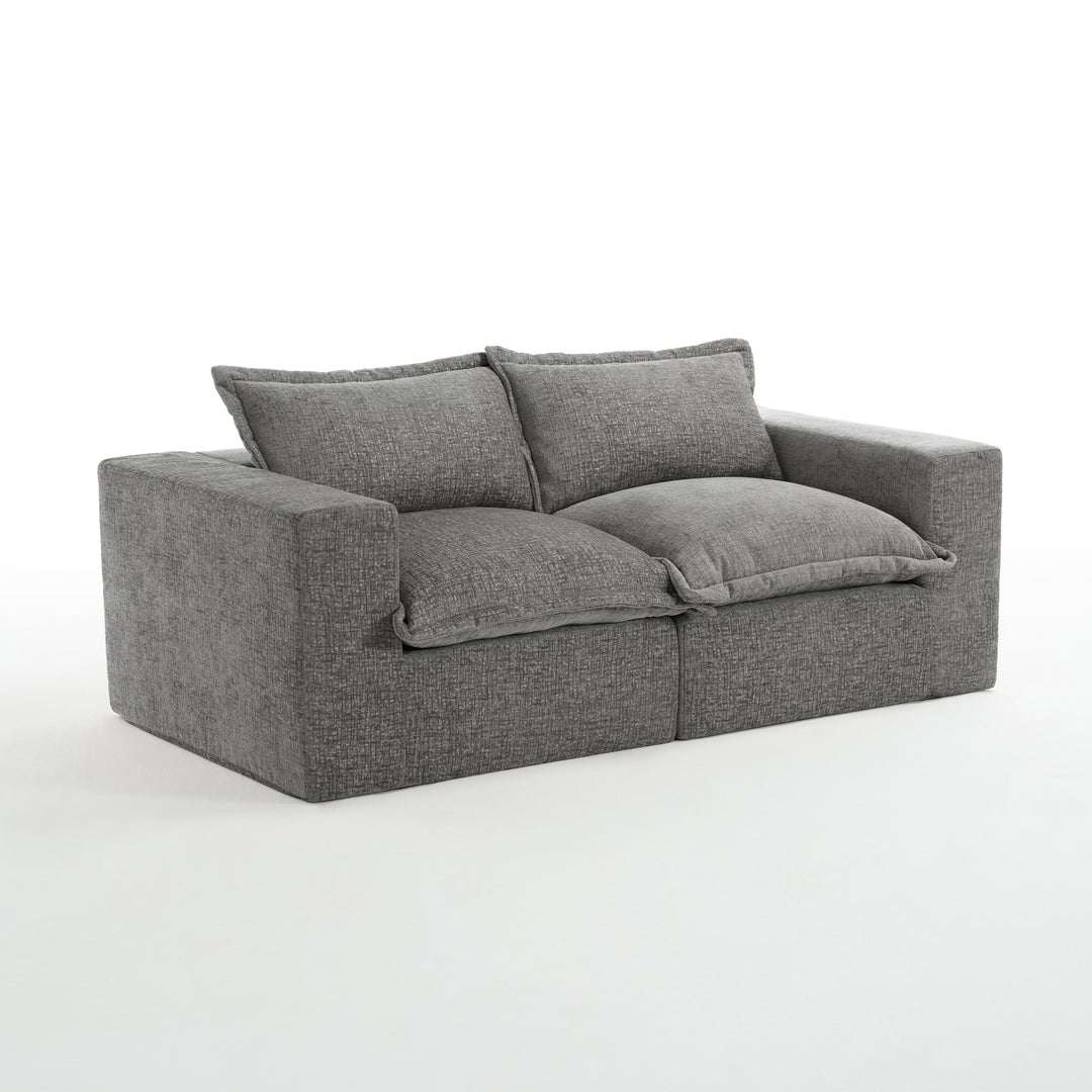No Assembly Chenille Modular Sectional Sofa Comfy Cloud Couch