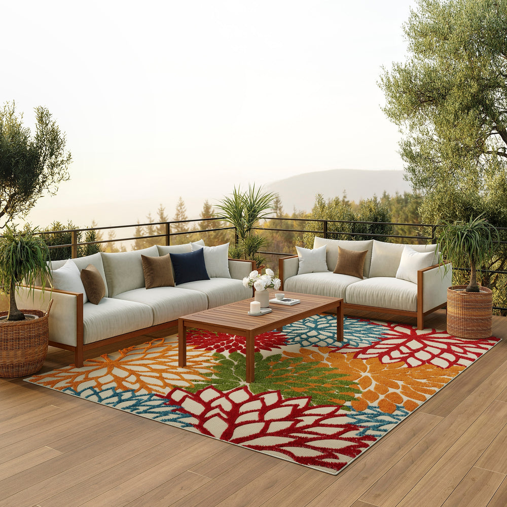 Aloha Floral Modern, Indoor/Outdoor Area Rug