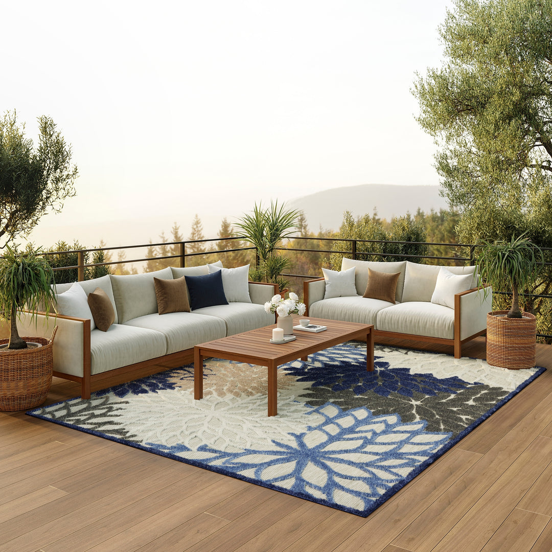 Aloha Floral Modern, Indoor/Outdoor Area Rug
