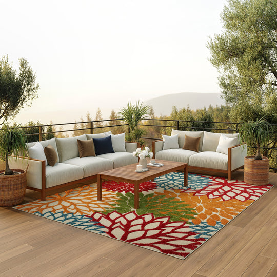 Aloha Floral Modern, Indoor/Outdoor Area Rug