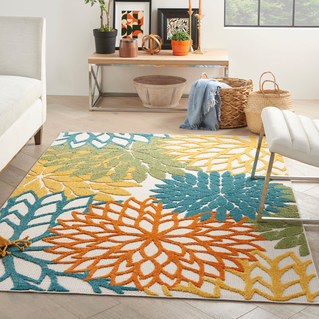 Aloha Floral Modern, Indoor/Outdoor Area Rug