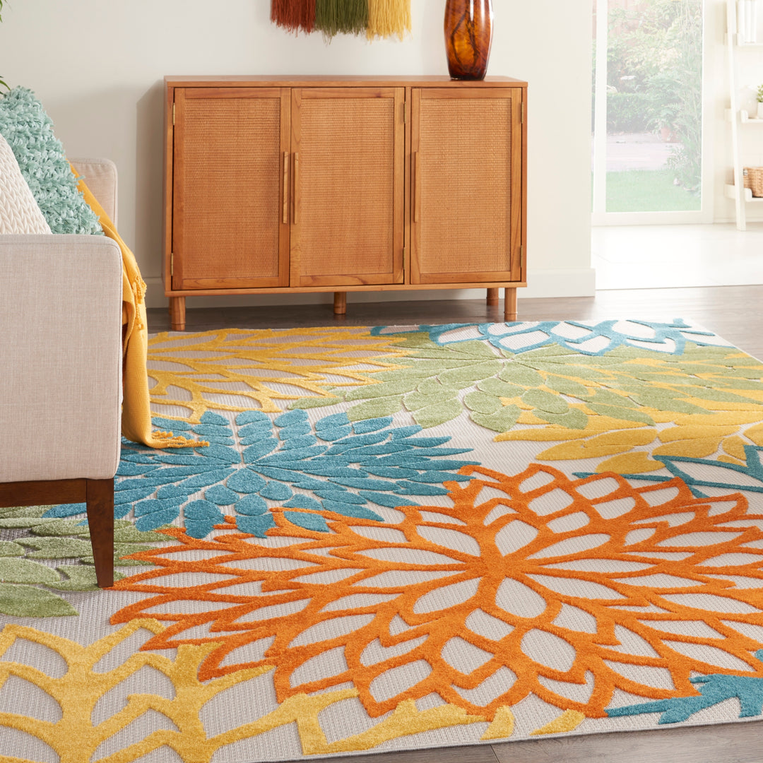 Aloha Floral Modern, Indoor/Outdoor Area Rug