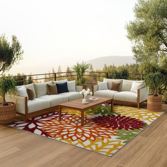 Aloha Floral Modern, Indoor/Outdoor Area Rug