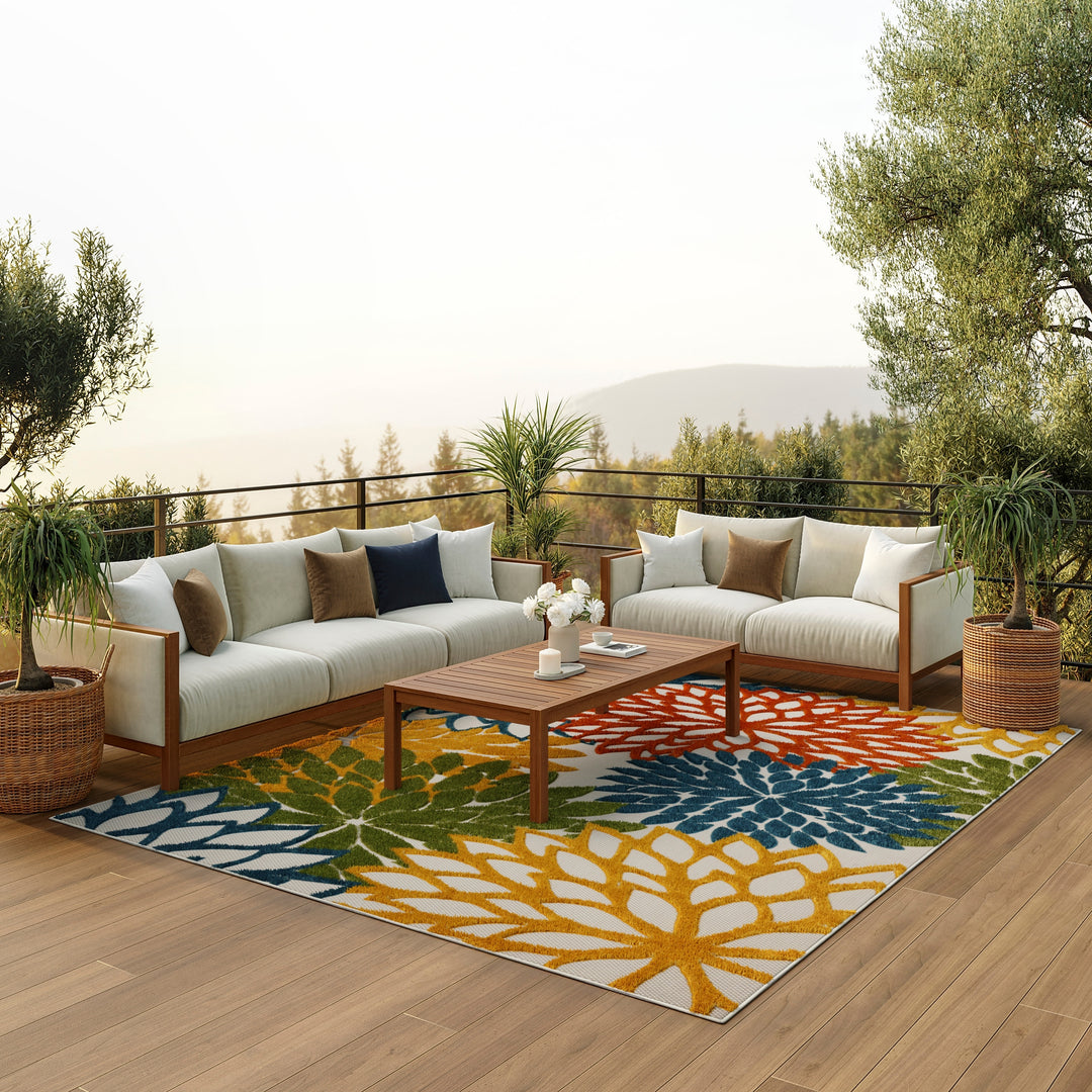 Aloha Floral Modern, Indoor/Outdoor Area Rug