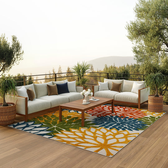 Aloha Floral Modern, Indoor/Outdoor Area Rug
