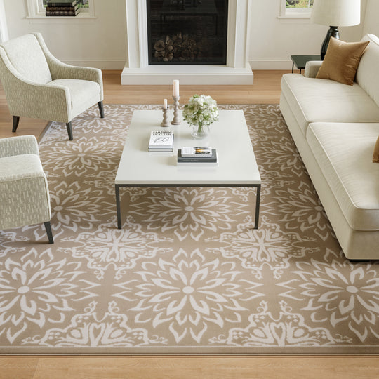 Jubilant Floral Medallion Area Rug
