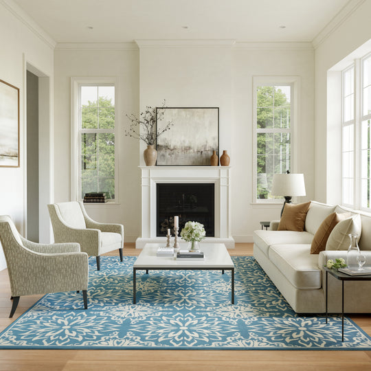 Jubilant Floral Medallion Area Rug