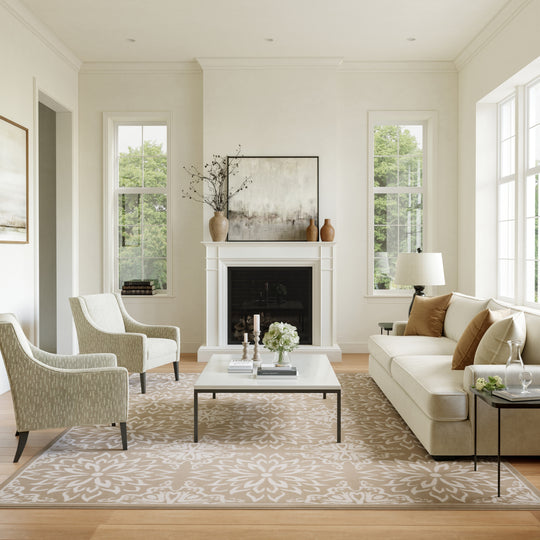 Jubilant Floral Medallion Area Rug