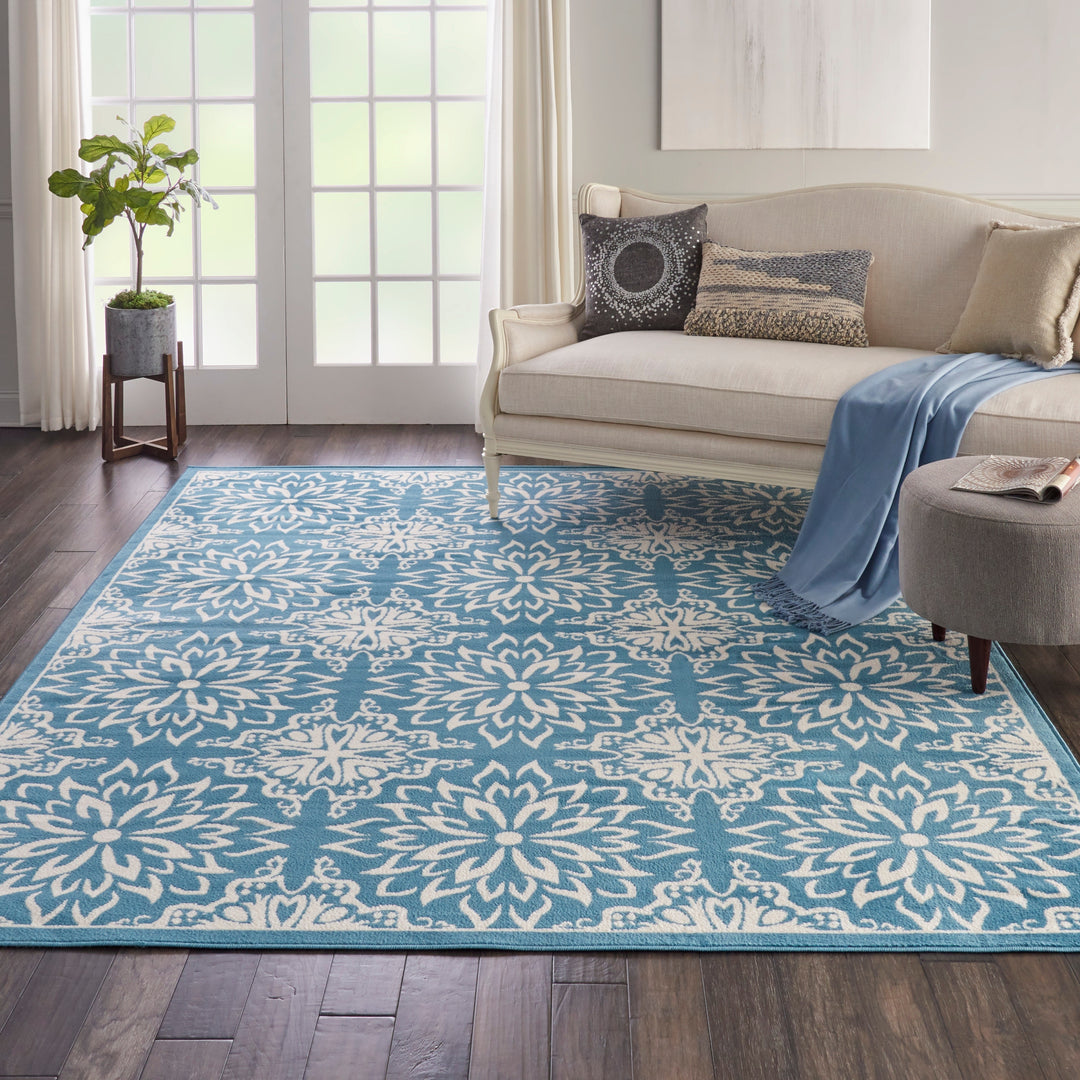 Jubilant Floral Medallion Area Rug
