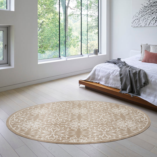 Jubilant Floral Medallion Area Rug