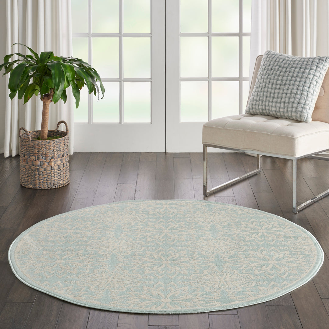 Jubilant Floral Medallion Area Rug