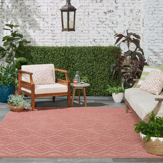 Versatile Indoor/Outdoor Geometric Flatweave Area Rug