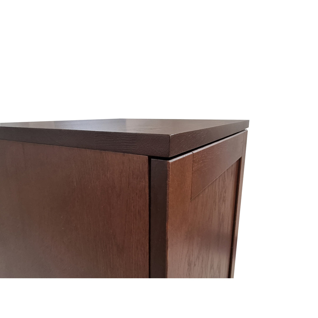 Premium 100% Solid European Oak Hardwood Modular Dining Room Cabinet with Shaker Doors - 64" Wide, 71.5" Tall