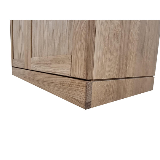 Premium 100% Solid European Oak Hardwood Modular Dining Room Cabinet with Shaker Doors - 64" Wide, 71.5" Tall