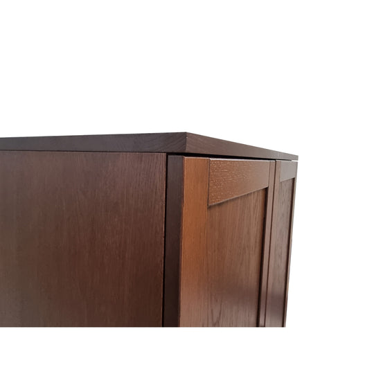 Premium 100% Solid European Oak Hardwood Modular Dining Room Cabinet with Shaker Doors - 64" Wide, 71.5" Tall
